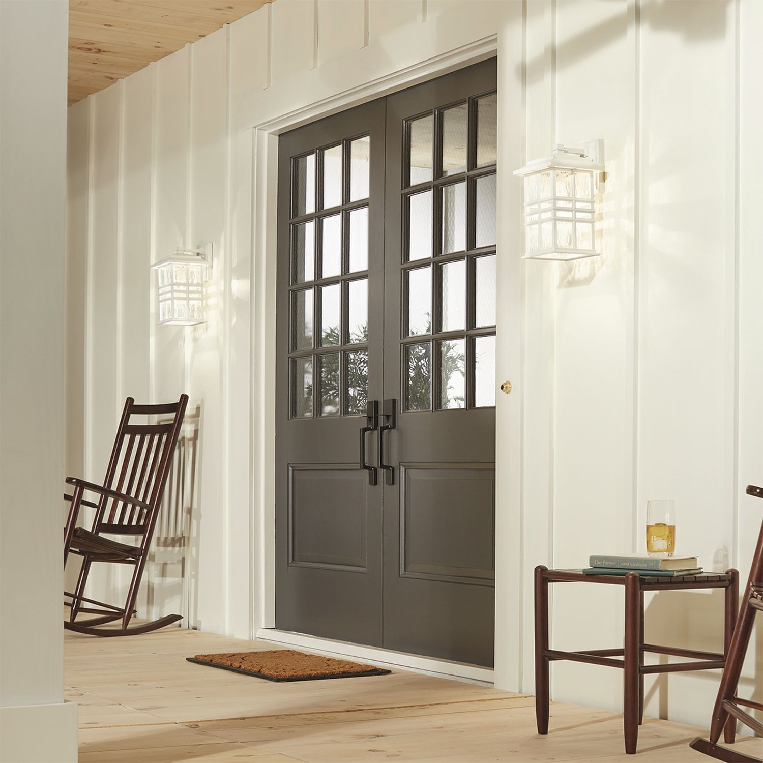 Lampe d'extérieur Mur IP44 E27 Blanc Rustique Terrasse Maison Tür, Drinnen, Innenarchitektur, Foyer, Wohnen