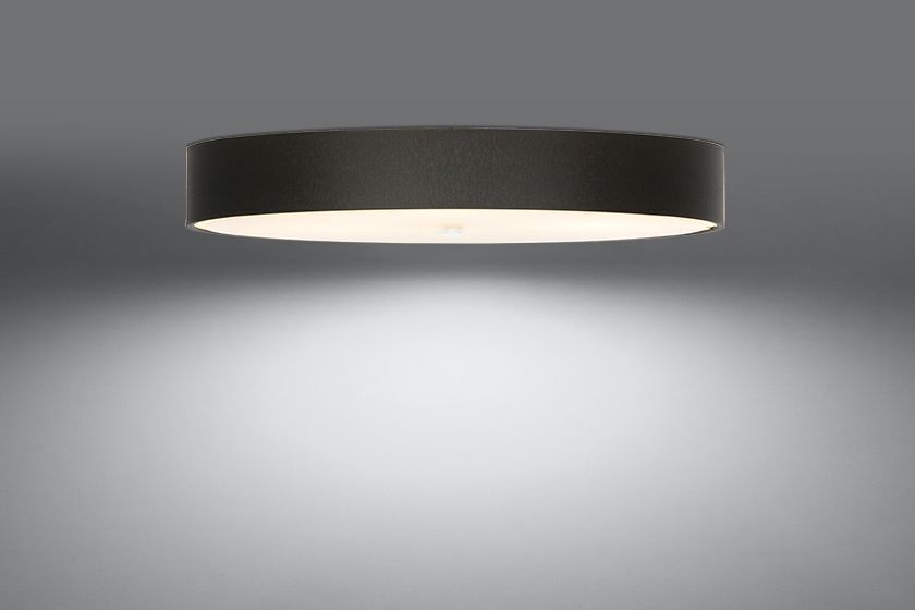 Plafonnier rond Ø 100 cm noir anti-éblouissement 6x E27 ZIROLI