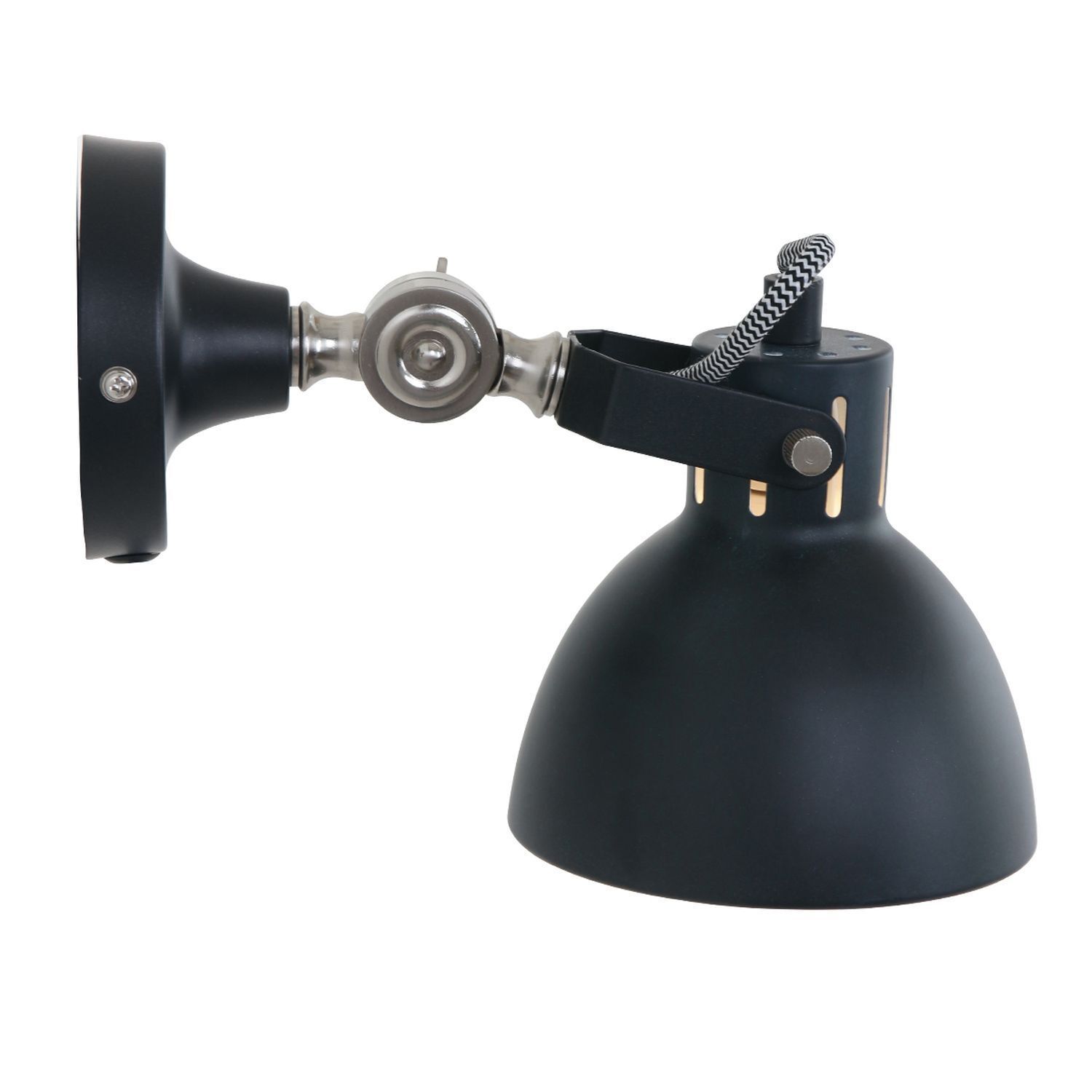 Spot mural mobile métal L:14 cm E14 ciblé