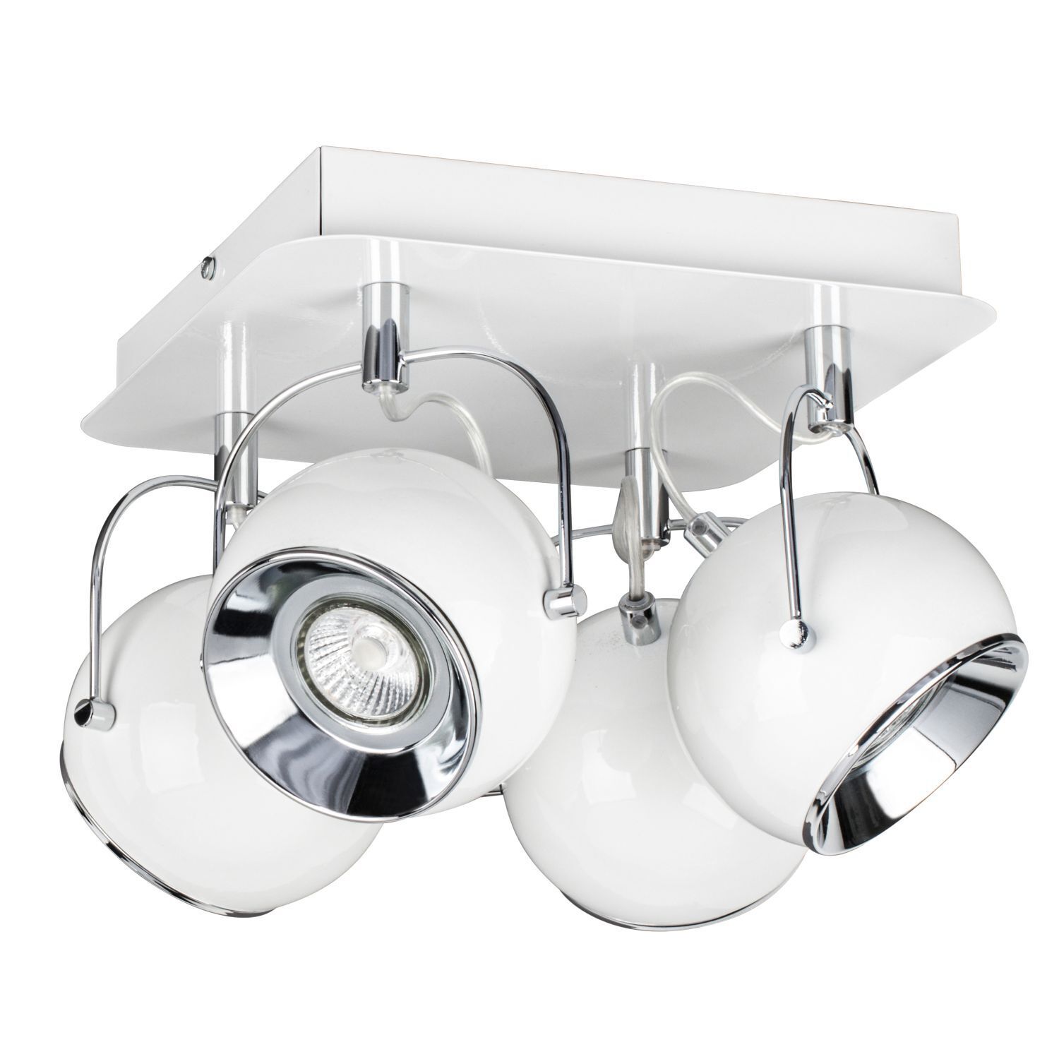 Spot de plafond blanc métal ajustable avec LED Vintage Beleuchtung, Zimmer, Duscharmatur, Deckenleuchte, Leuchte