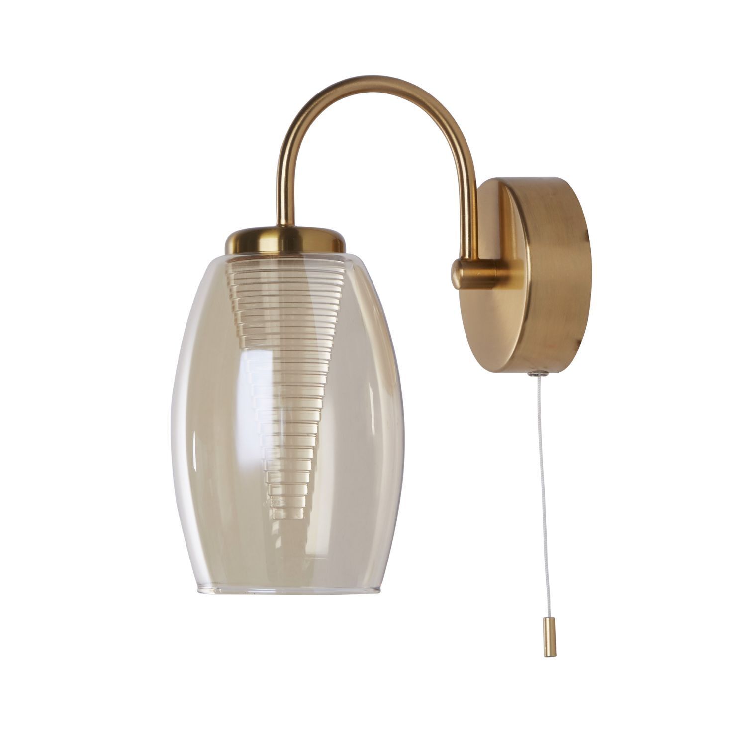 Applique murale LED en bronze champagne 3000 K avec interrupteur