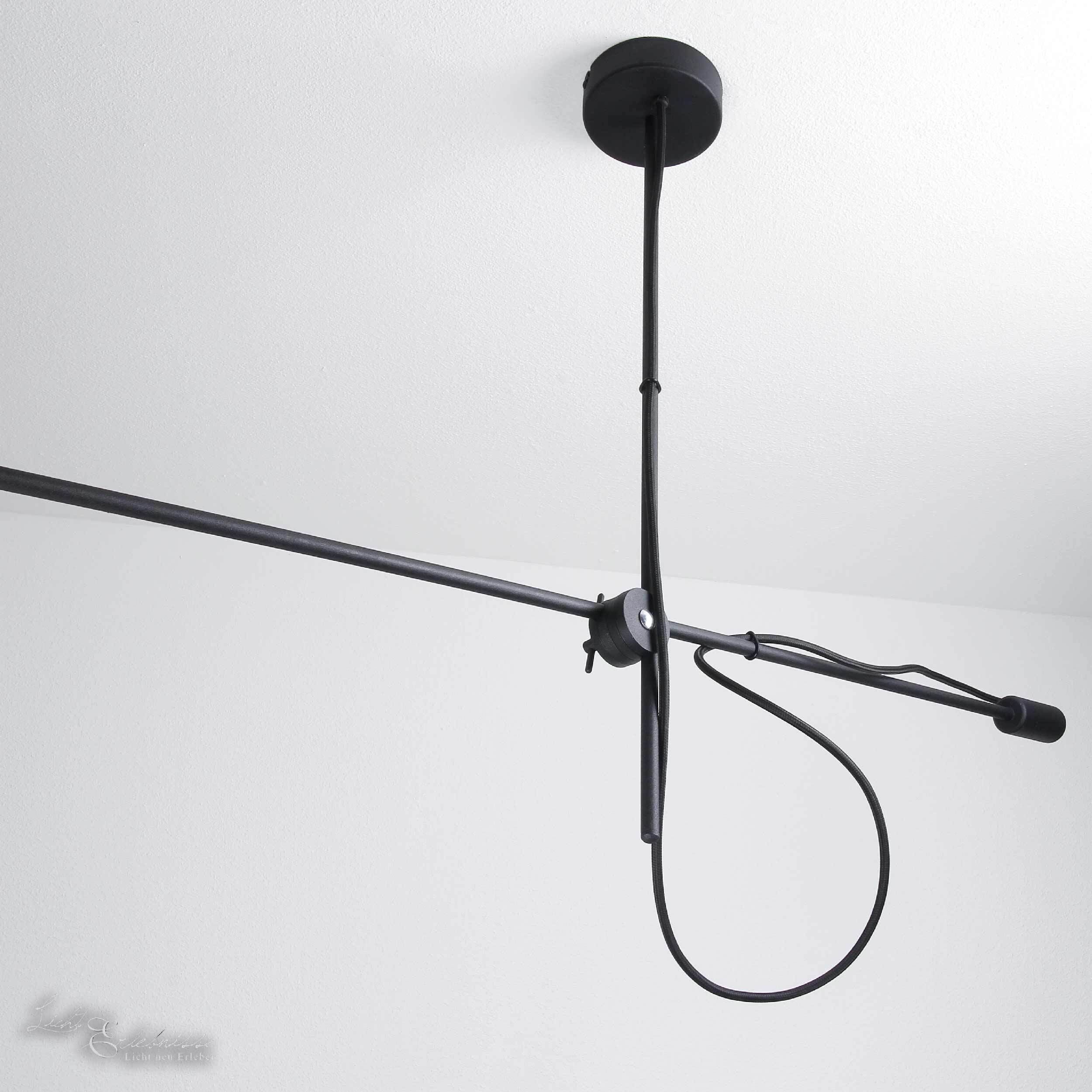 Grande lampe de plafond noir or VIPER flexible 170cm Grande lampe de plafond noir or VIPER flexible 170cm