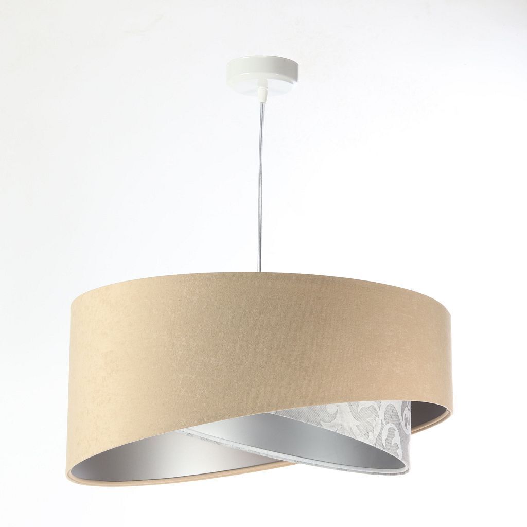 Lampe à suspendre ronde Ø 50 cm Tissu aspect velours E27 confortable Lampe, Deckenleuchte