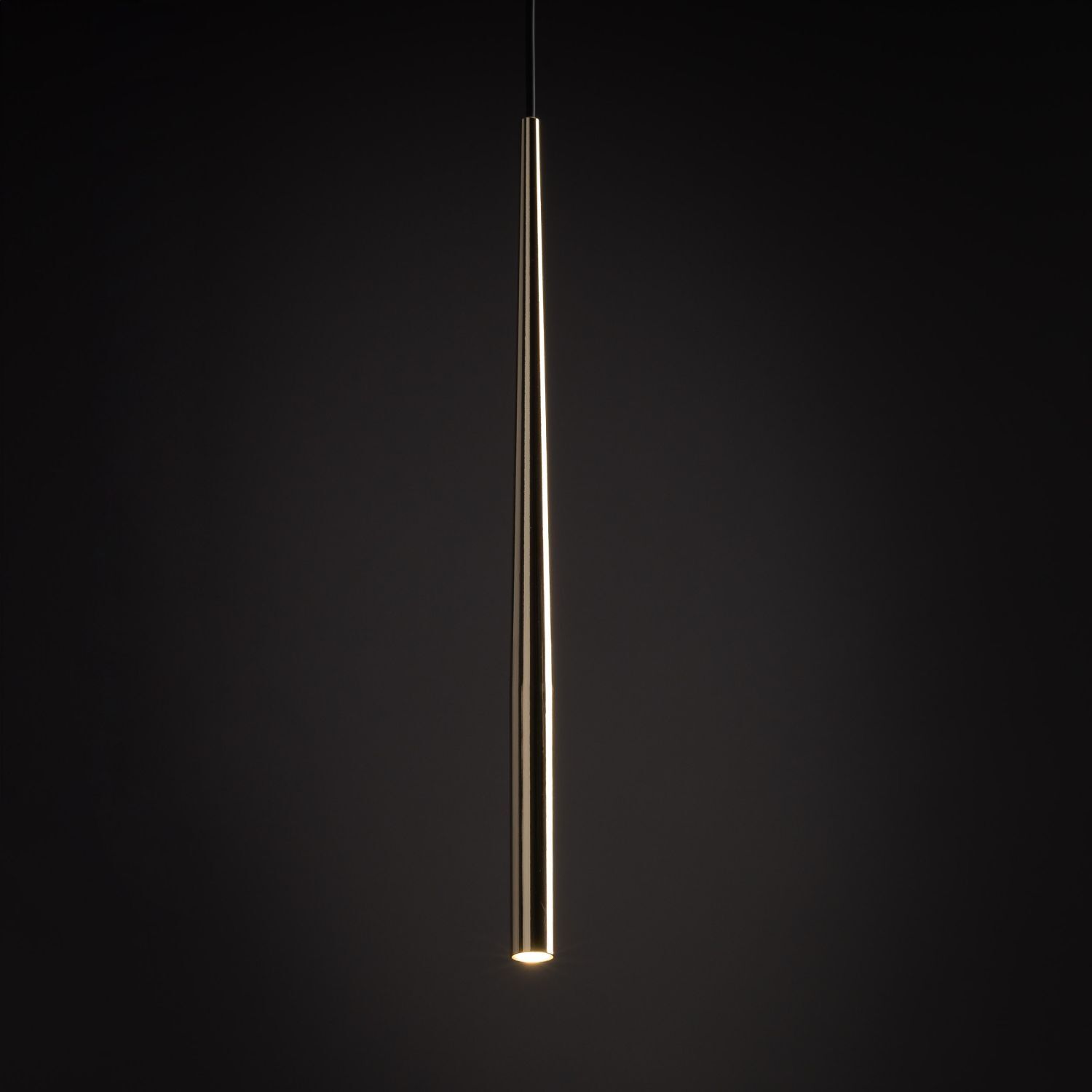 Lampe à suspendre métal Ø 5,2 cm noir or G9 réglable en hauteur