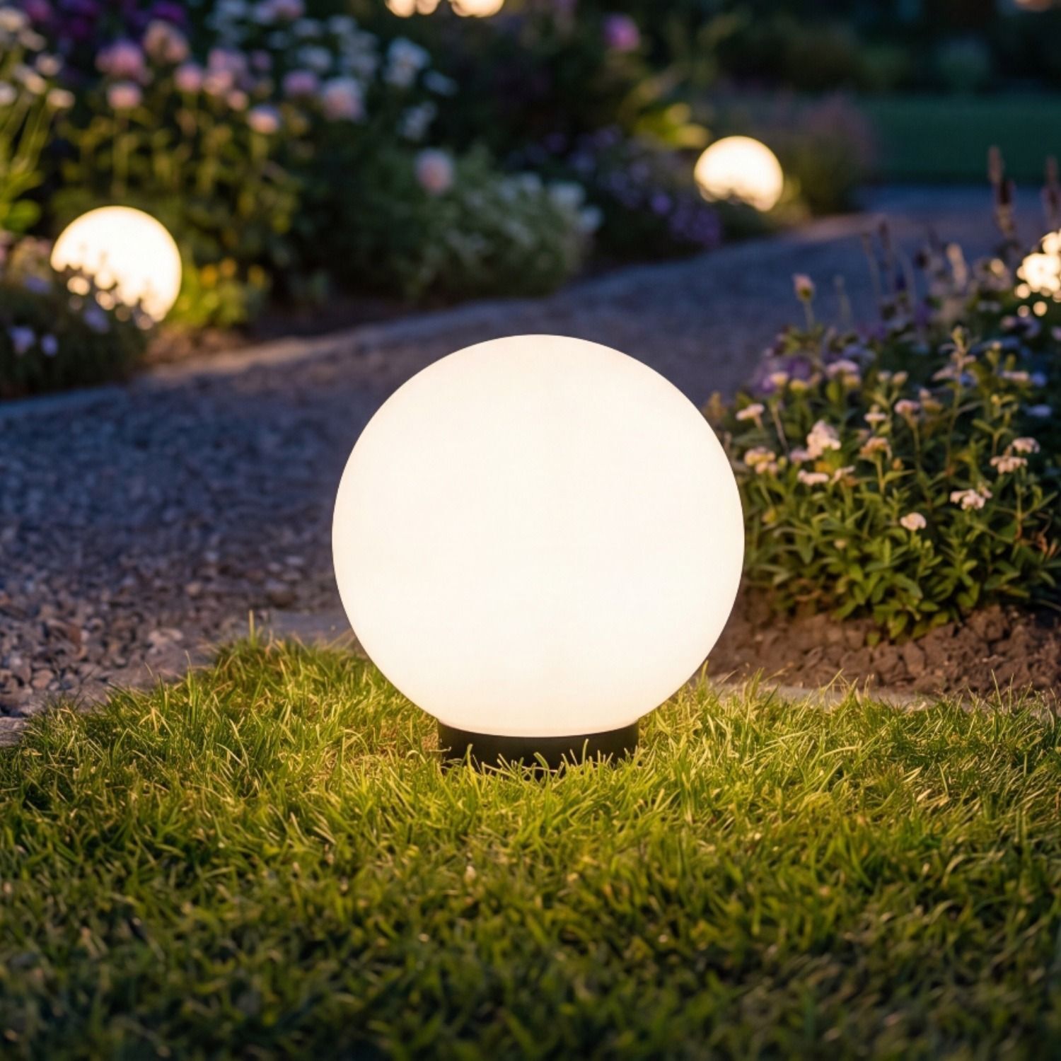Gartenleuchte, Globus-Lampe, LED-Lampe, Rundlicht, Außenbeleuchtung