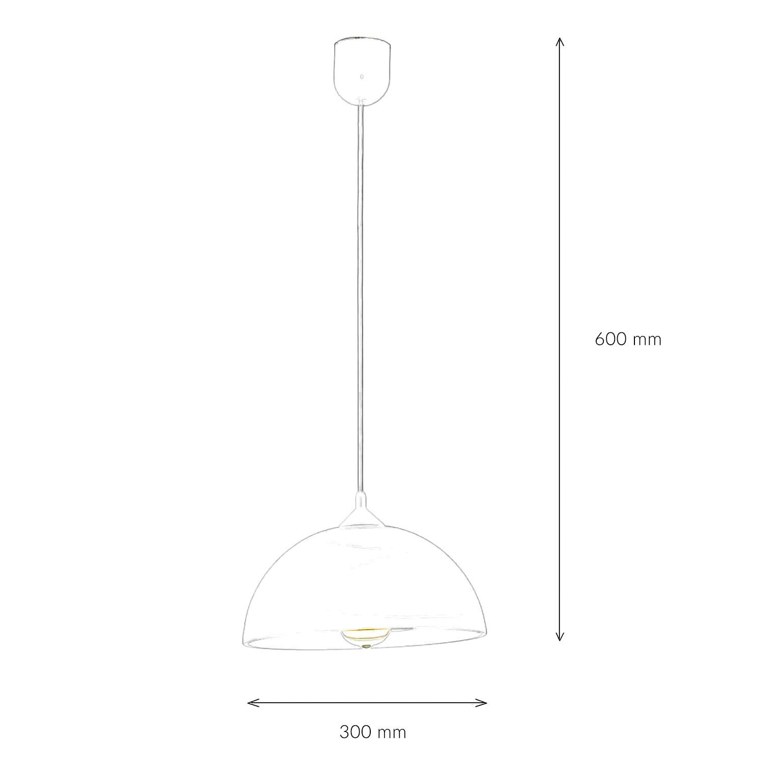 Suspension Orange ronde Table à manger Rétro ADANIA