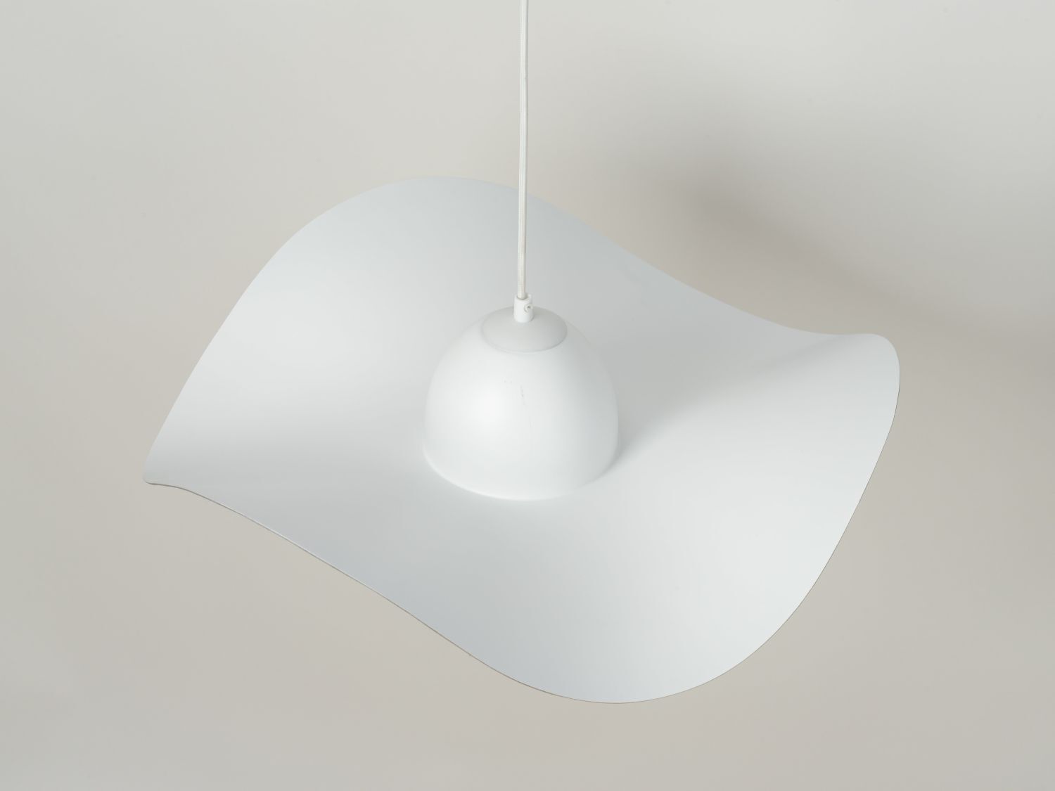 Suspension E27 Blanc Or Moderne Abat-jour ondulé