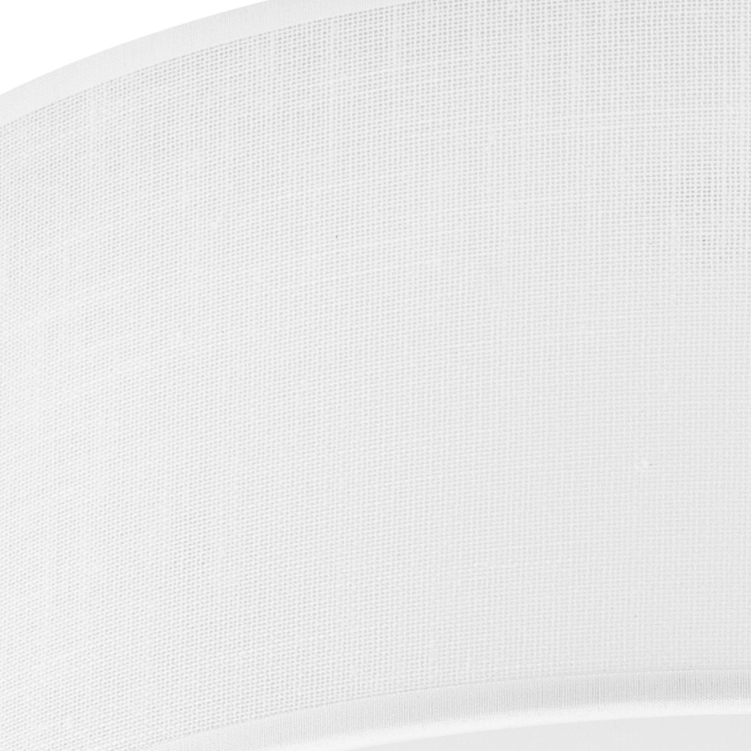 Plafonnier blanc tissu Ø 45 cm rond plat faible éblouissement 2x E27