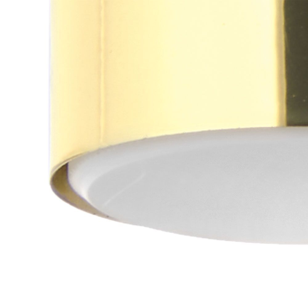 Spot de plafond en métal petit Ø 8 cm plat faible éblouissement en or