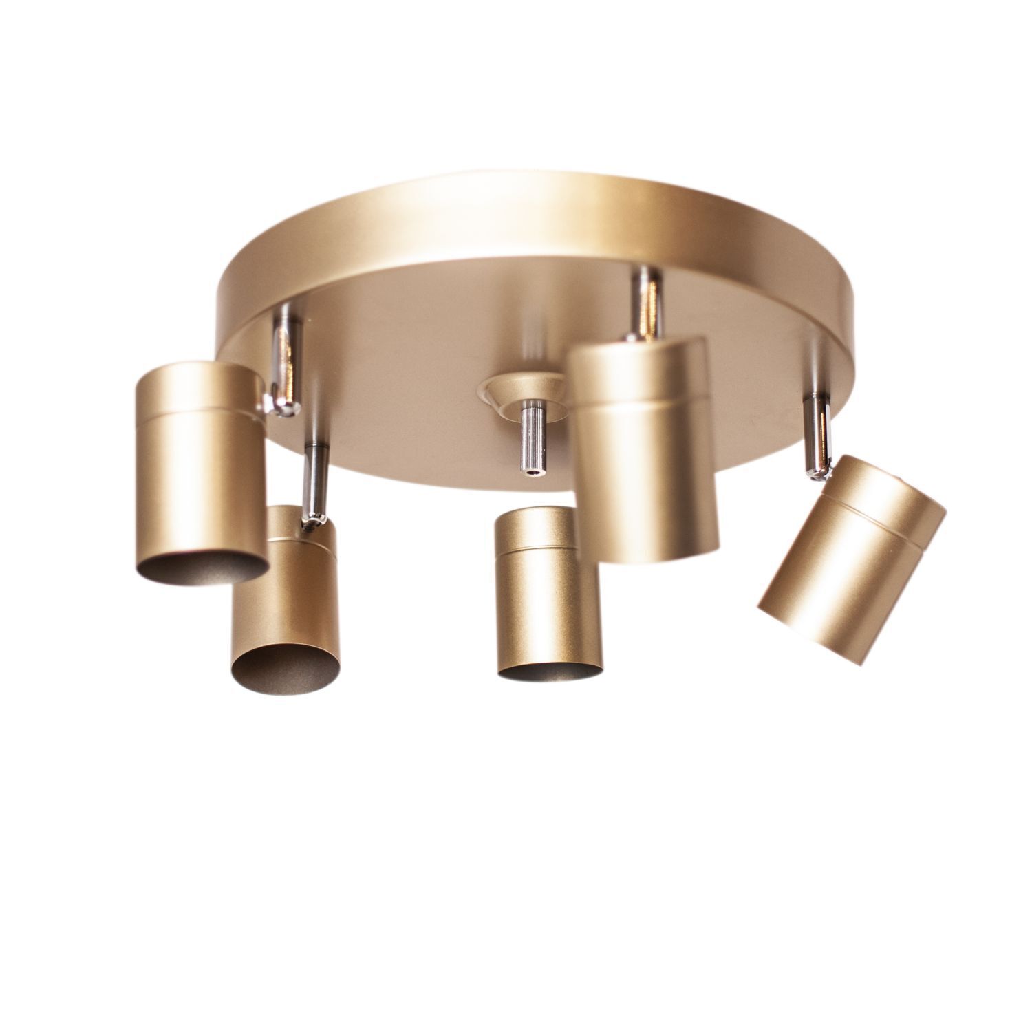 Deckenstrahler rund Ø 30 cm klein GU10 4-flammig in Gold Deckenleuchte, Rund, Gold, Spotlights, Metall