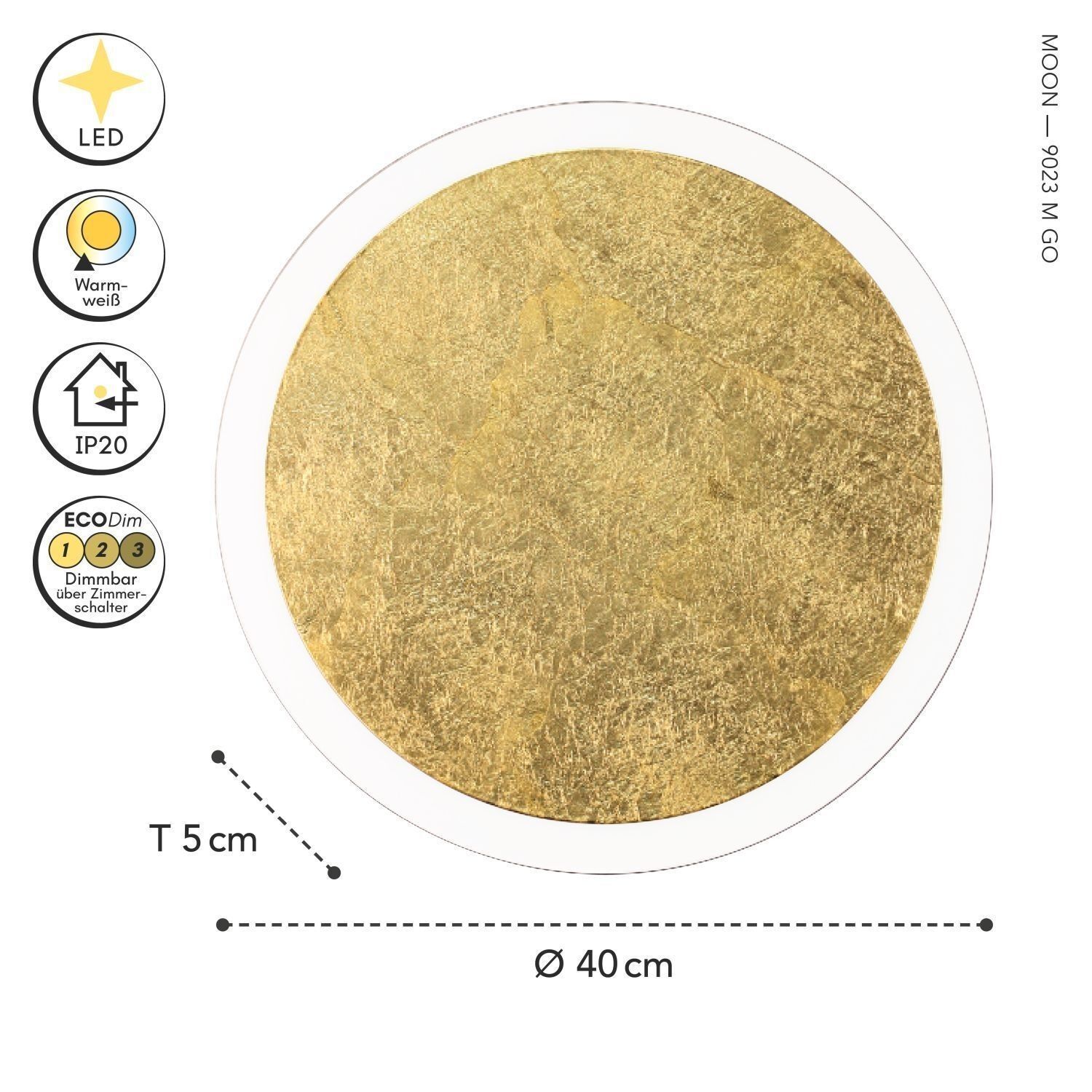 golden, rund, led, decken, paneel