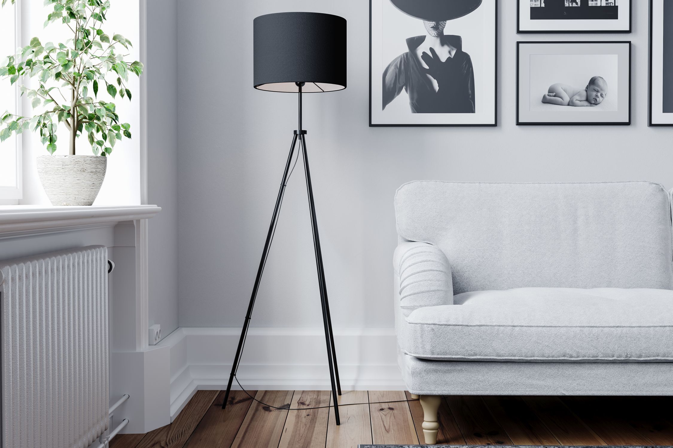 Lampe, Stehlampe, Pflanze