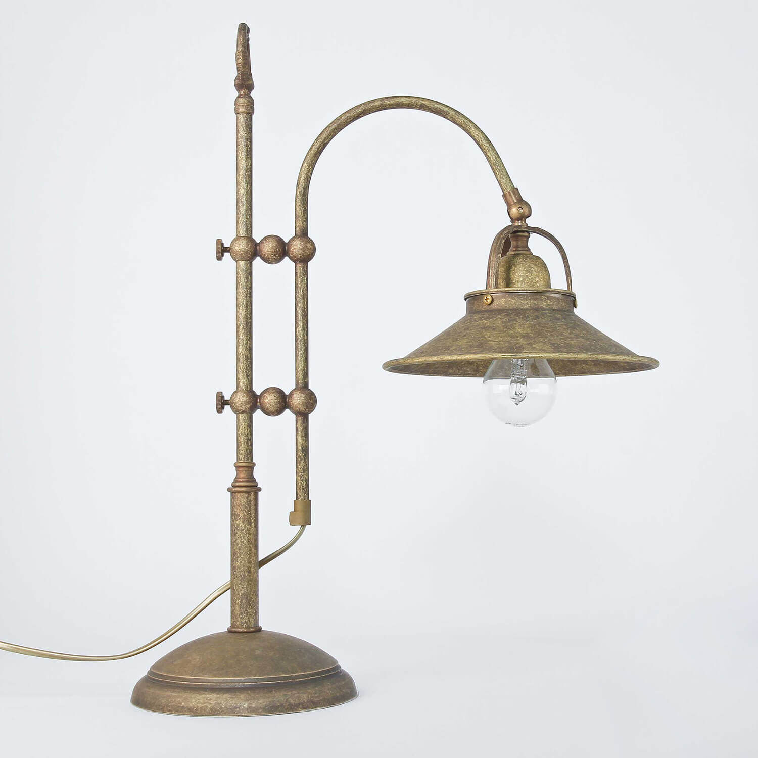 Lampe de table en laiton antique bronze Lampe, Bronze, Lampenschirm