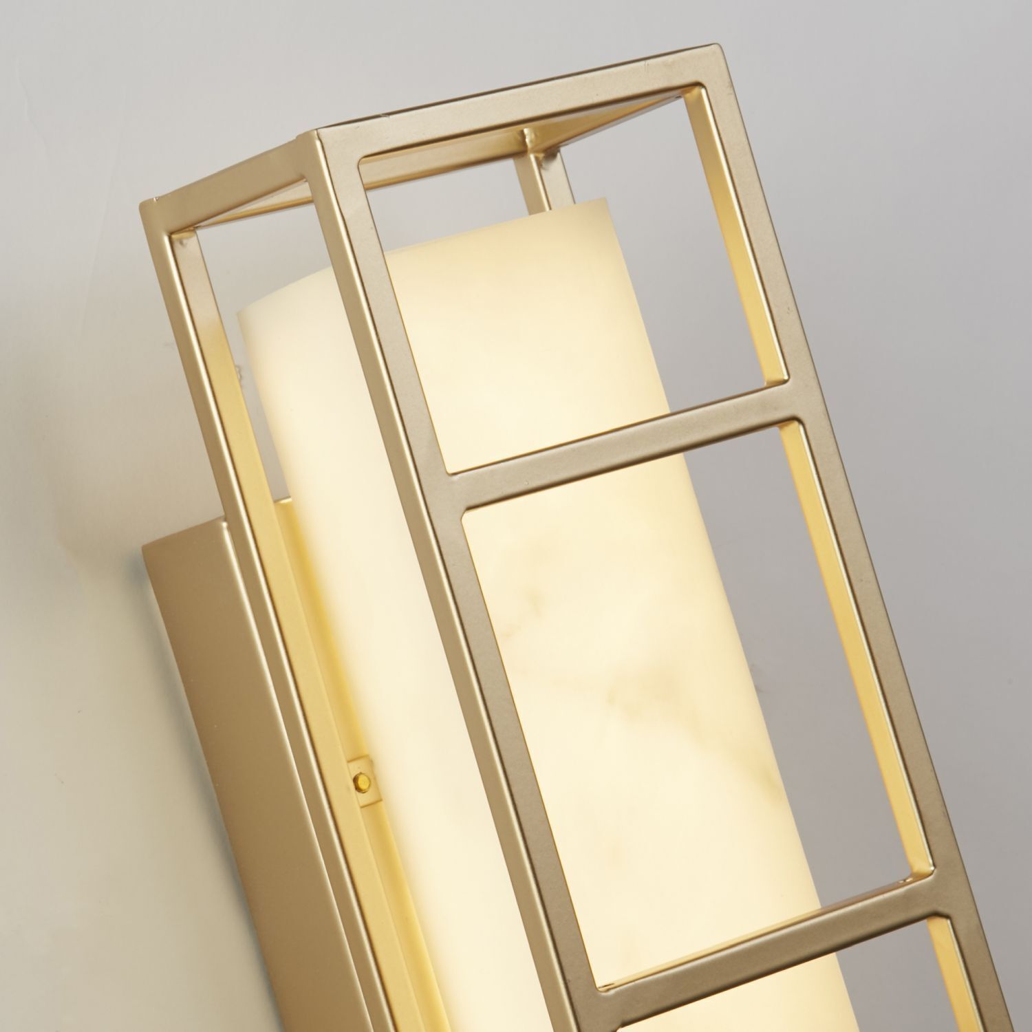 Applique LED Résine Acier IP44 H:25 cm en or blanc