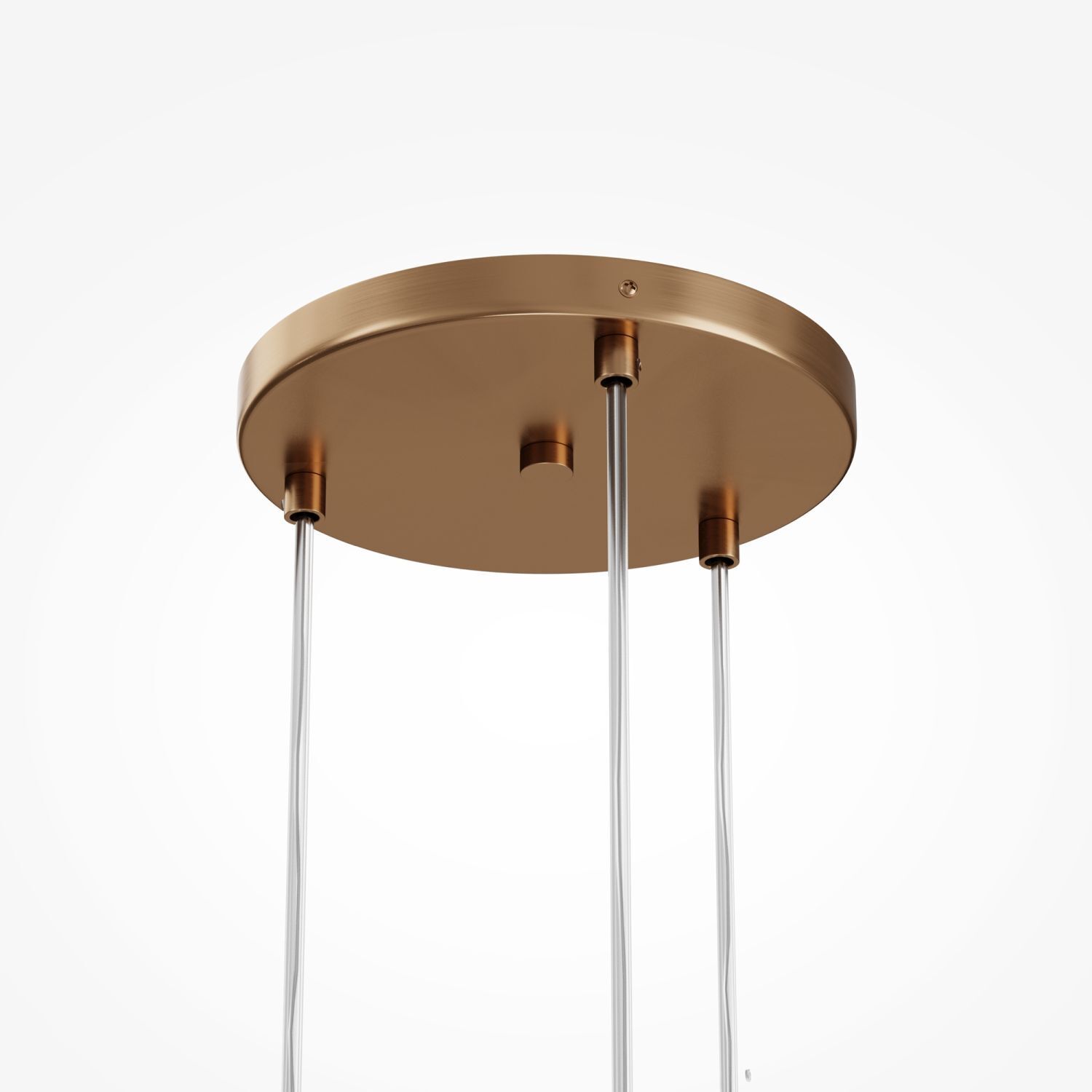 Lampe à suspendre métal verre G9 ronde D : 40 cm en or CORA