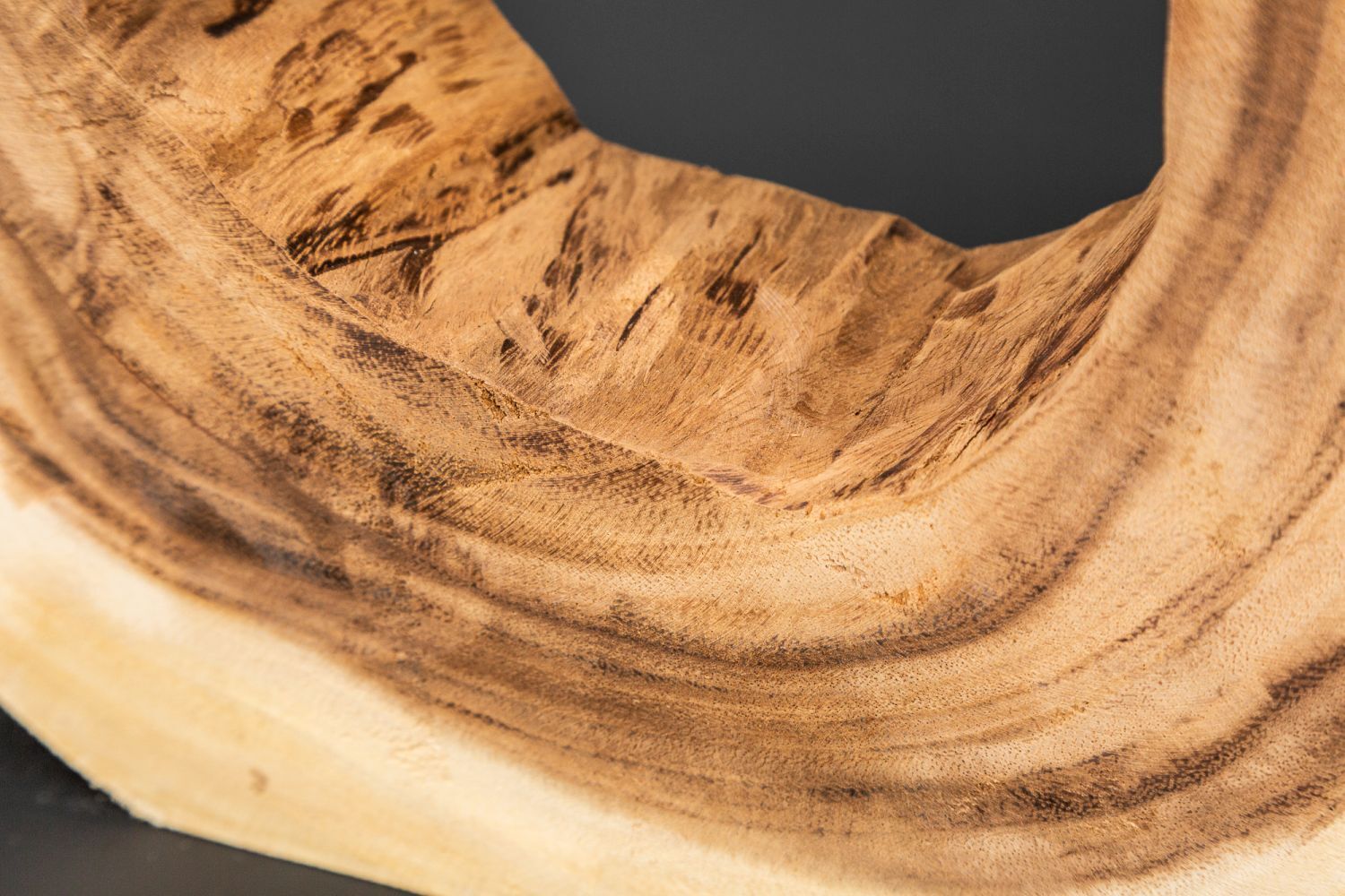 Lampe de table cosy KYRISSA bois massif 63cm pièce unique Holz