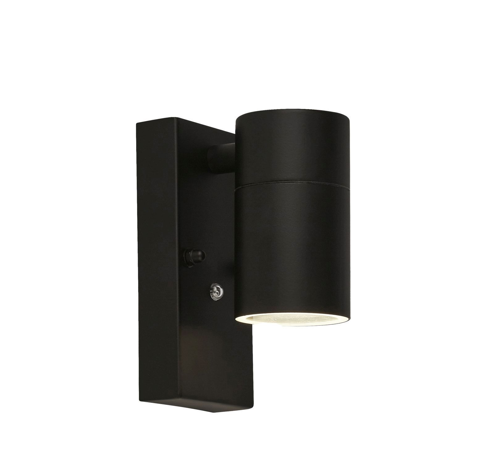 Applique murale extérieure Noir IP44 Métal H:15 cm accentué