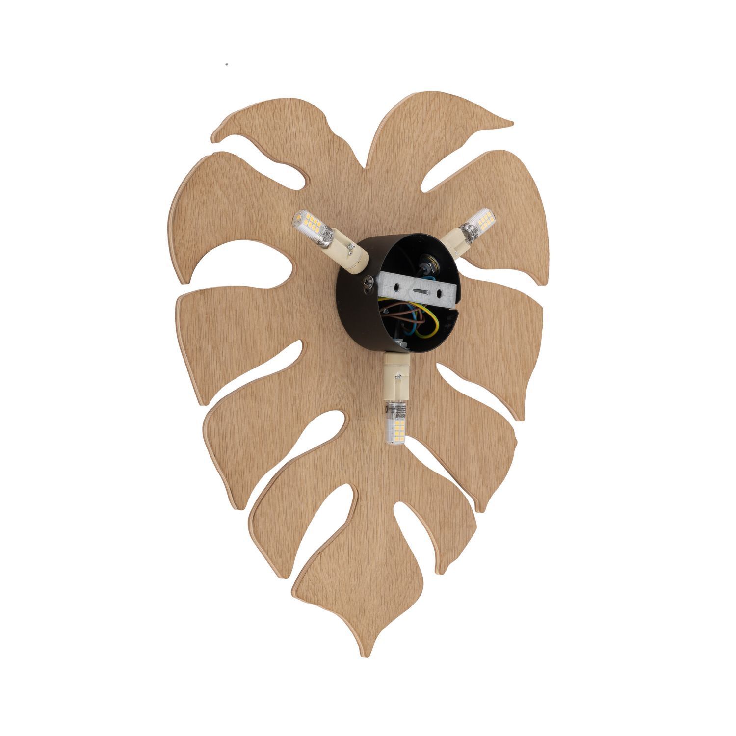 Applique décorative en bois Feuille lumière indirecte H : 40 3x G9