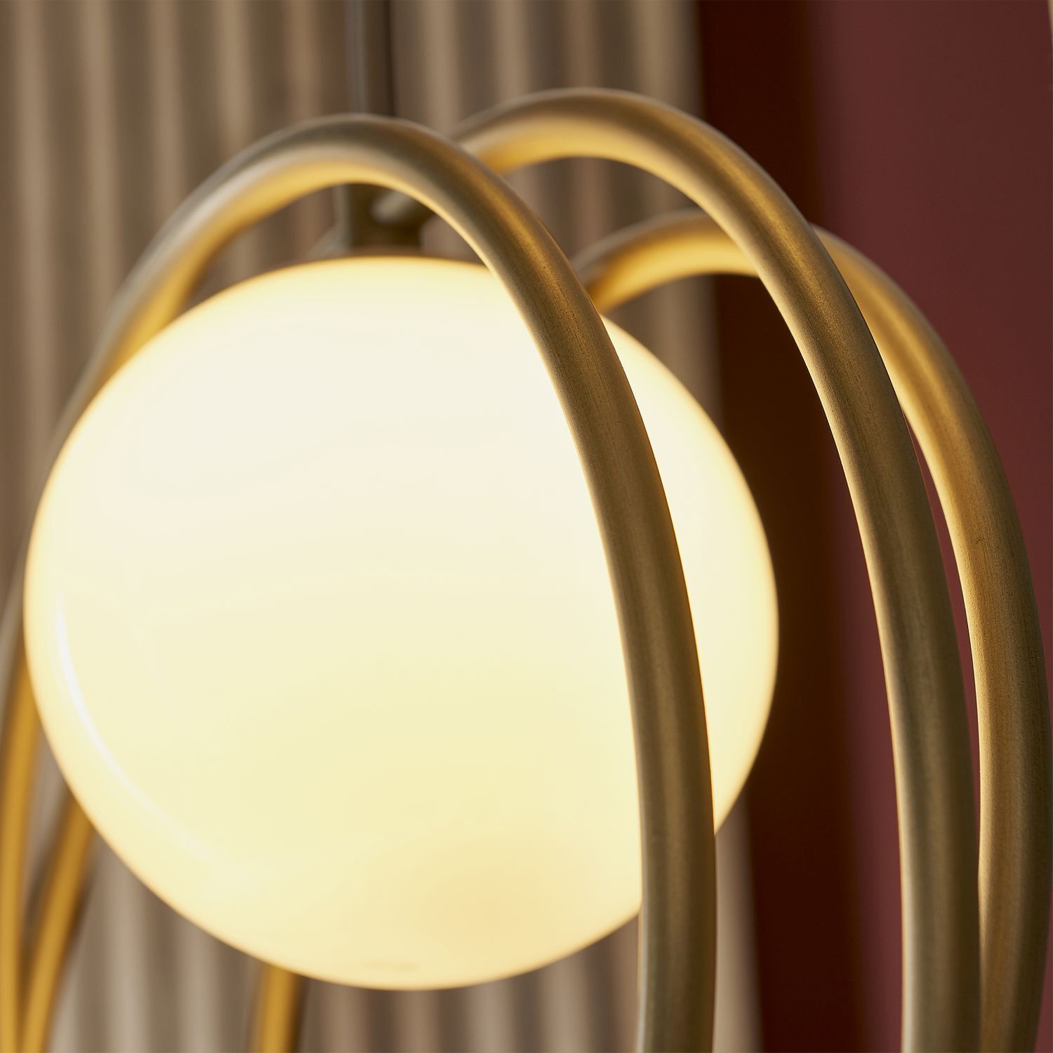 Lampe à suspendre 3 flammes métal verre hauteur réglable or blanc G9