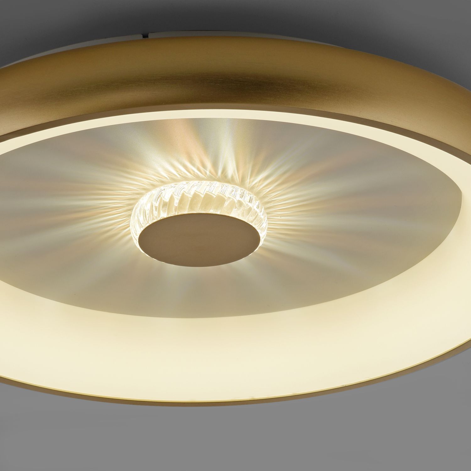 Plafonnier LED à intensité variable 2700-5000 K Ø61,5 cm laiton Deckenleuchte