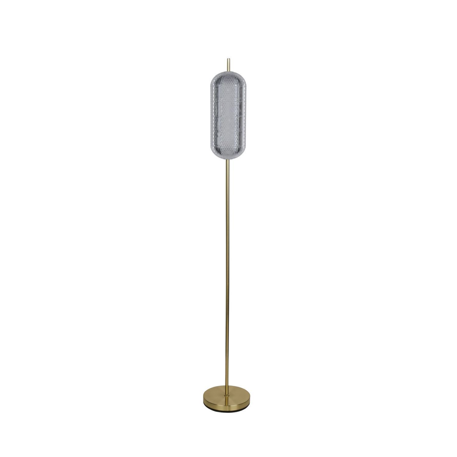 Elégant lampadaire LED métal 154 cm 23 W en laiton