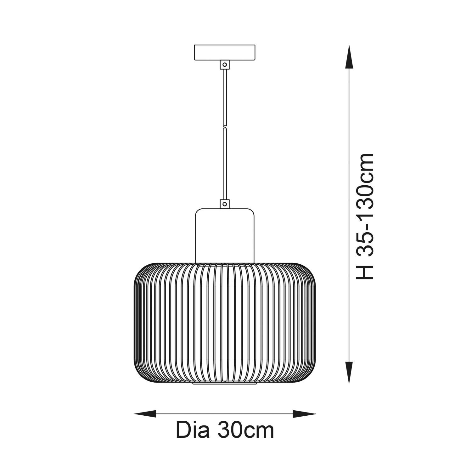 Lampe à suspendre en métal Ø 30 cm en cuivre antique Industrial E27
