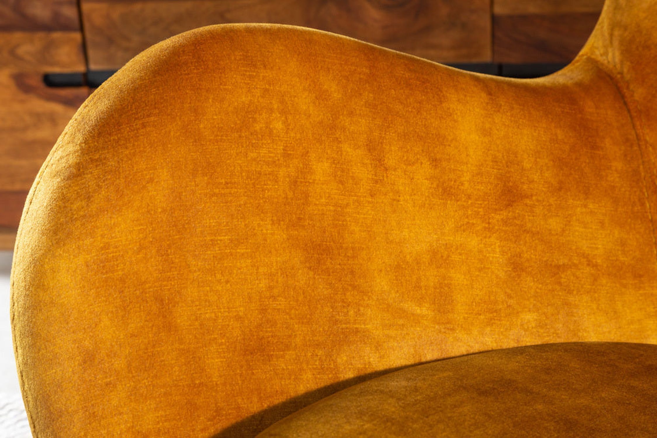 Chaise à bascule Jaune Noir pour lire au calme en velours métal Moebel, Stuhl, Holz, Inneneinrichtung