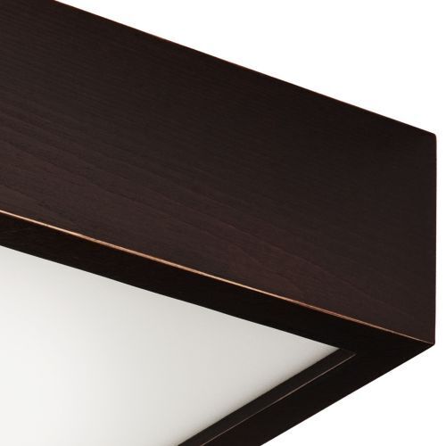 Plafonnier Marron Bois Carré Salon