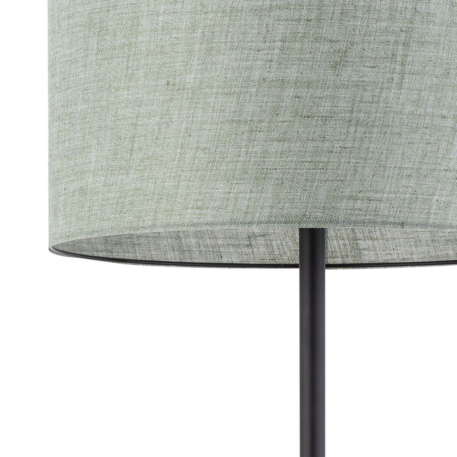 Lampadaire Salon 159 cm Abat-jour tissu Vert Noir E27