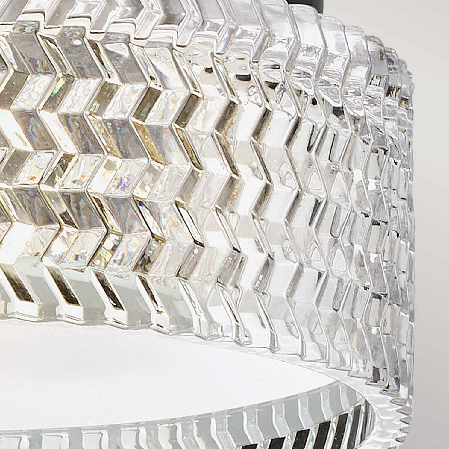 Plafonnier cristal rond Ø 30,5 cm noir E27 anti-éblouissement Leuchter, Lampe