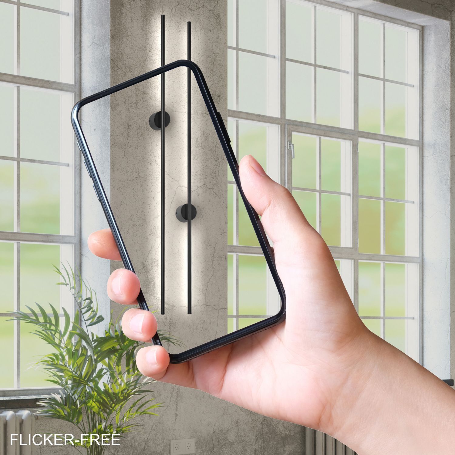 LED Wandlampe indirekt Metall H:120 cm 1600 lm 4000 K Elektronik, Handy, Telefon