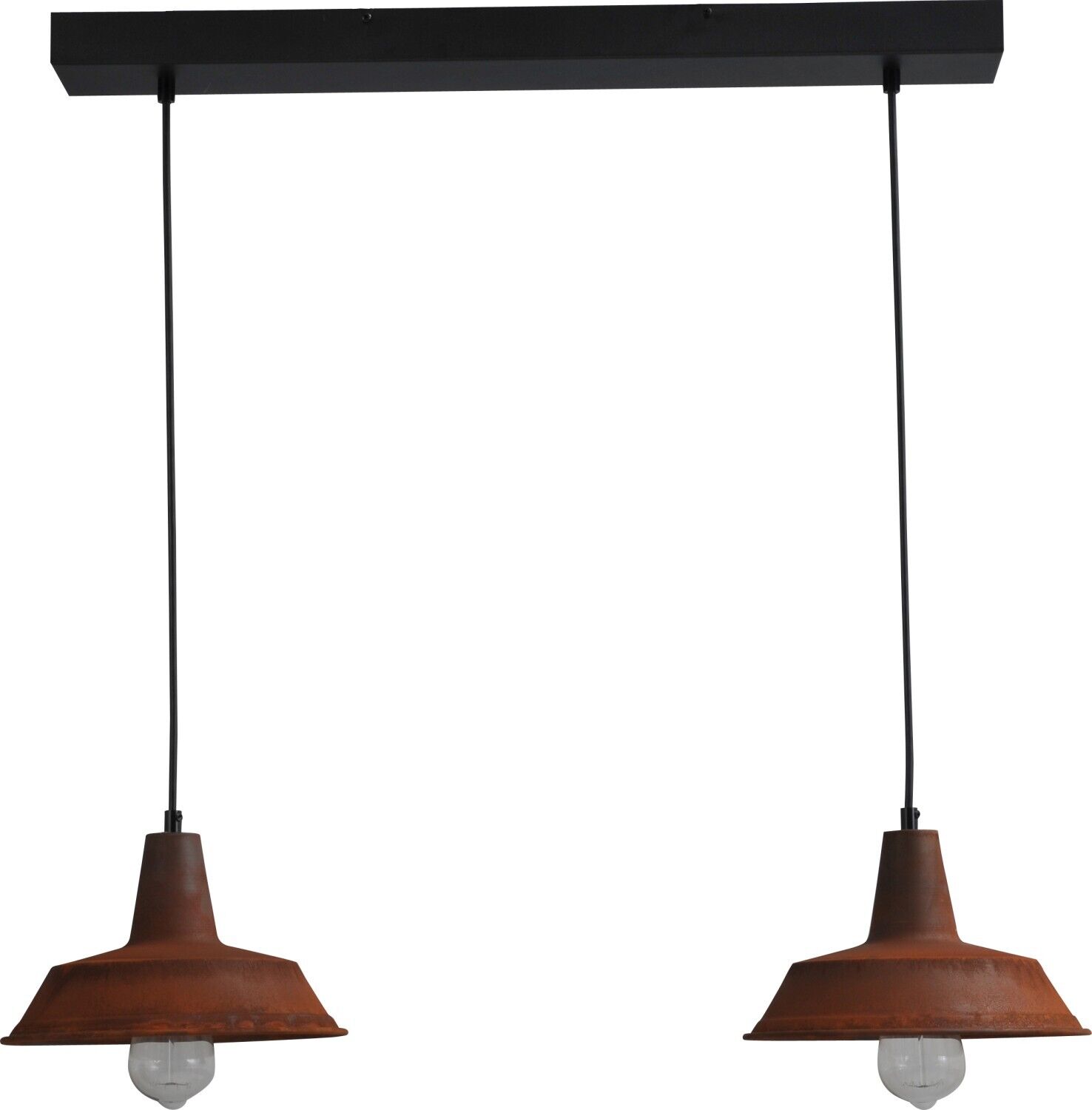 Suspension Marron Antique Ø25cm 2xE27 fait main