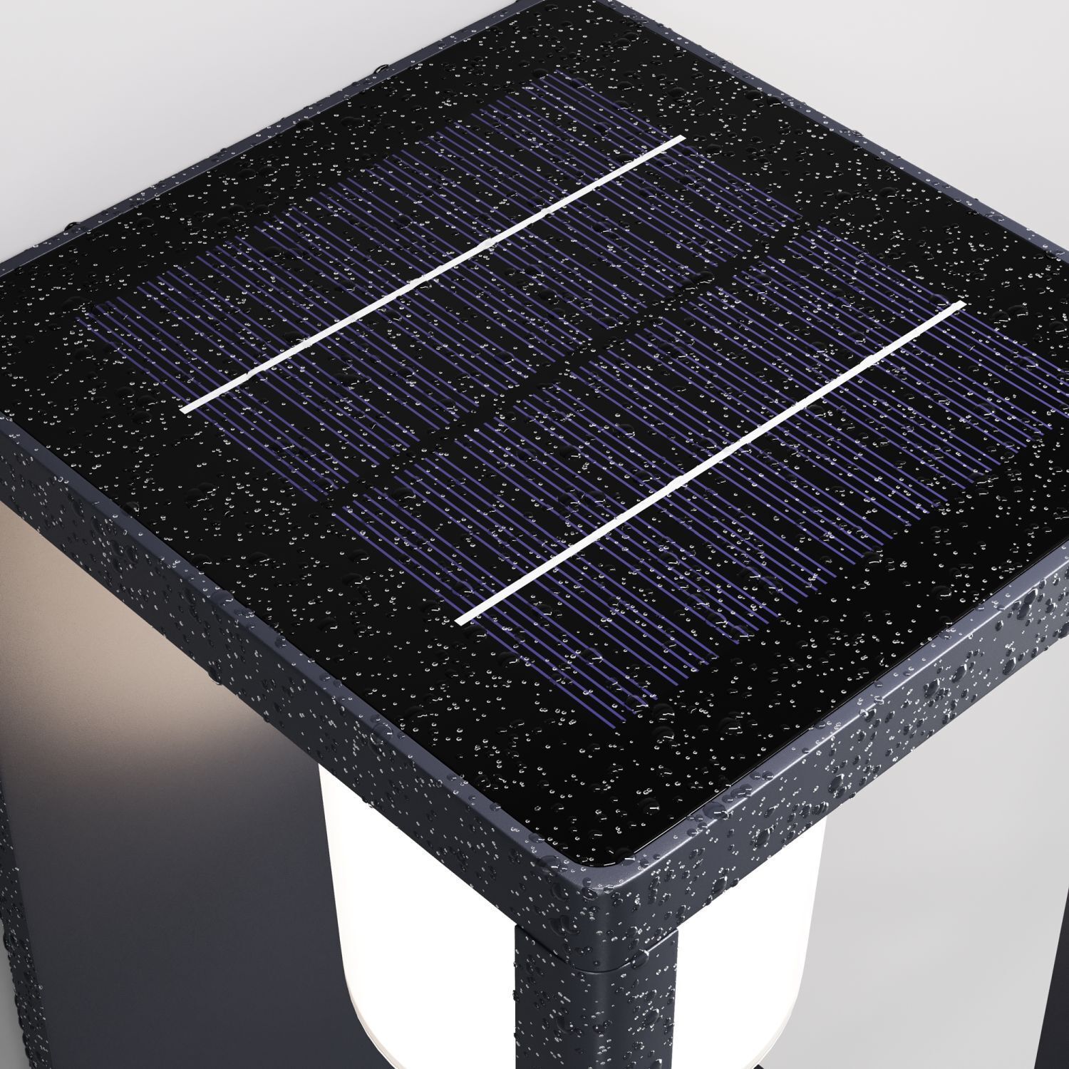 Solarpanel, Solarzelle, Stromspeicher, Gartenlaterne, Pavillon-Topplatte