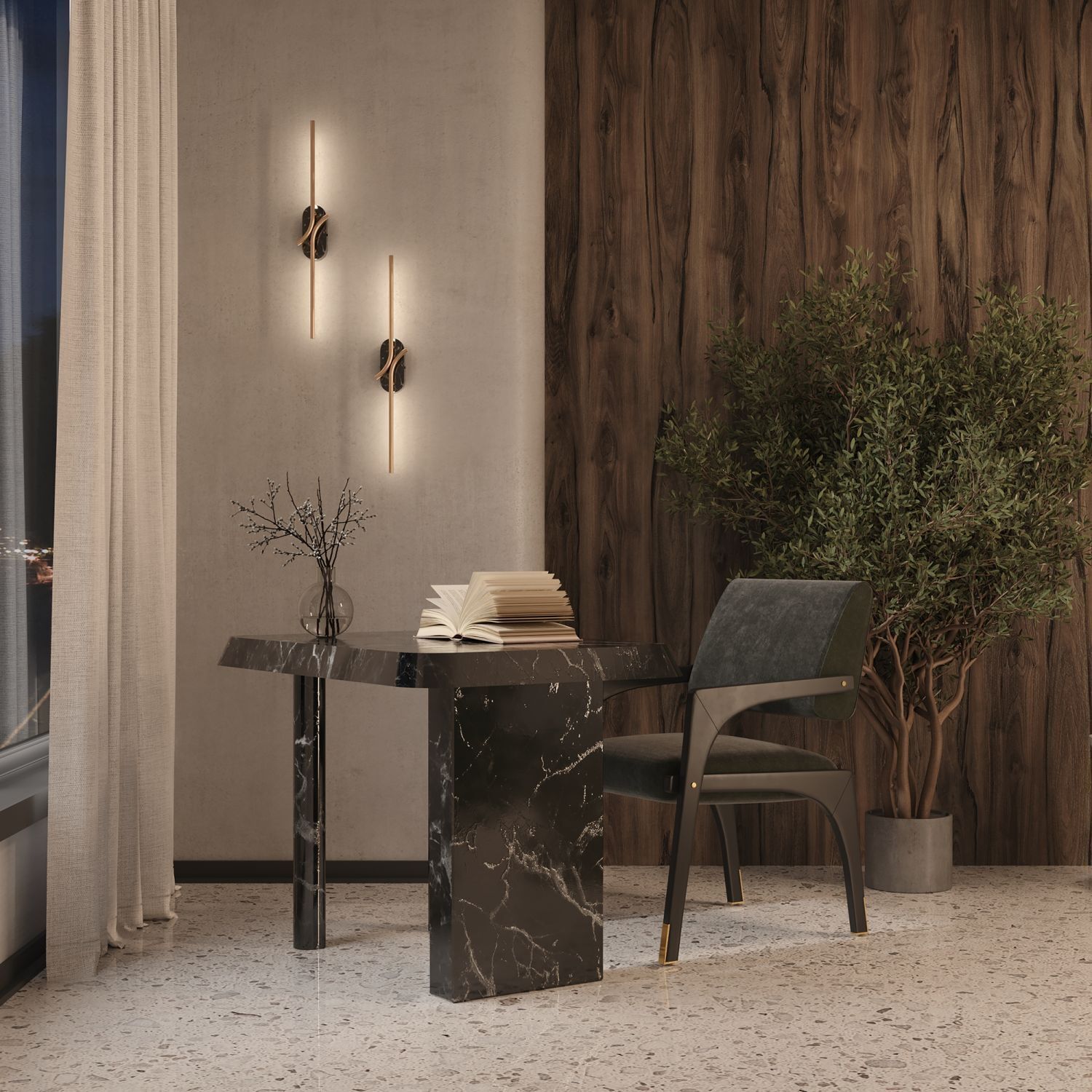 Drinnen, Innenarchitektur, Holzpaneele, Tabelle, Fußboden