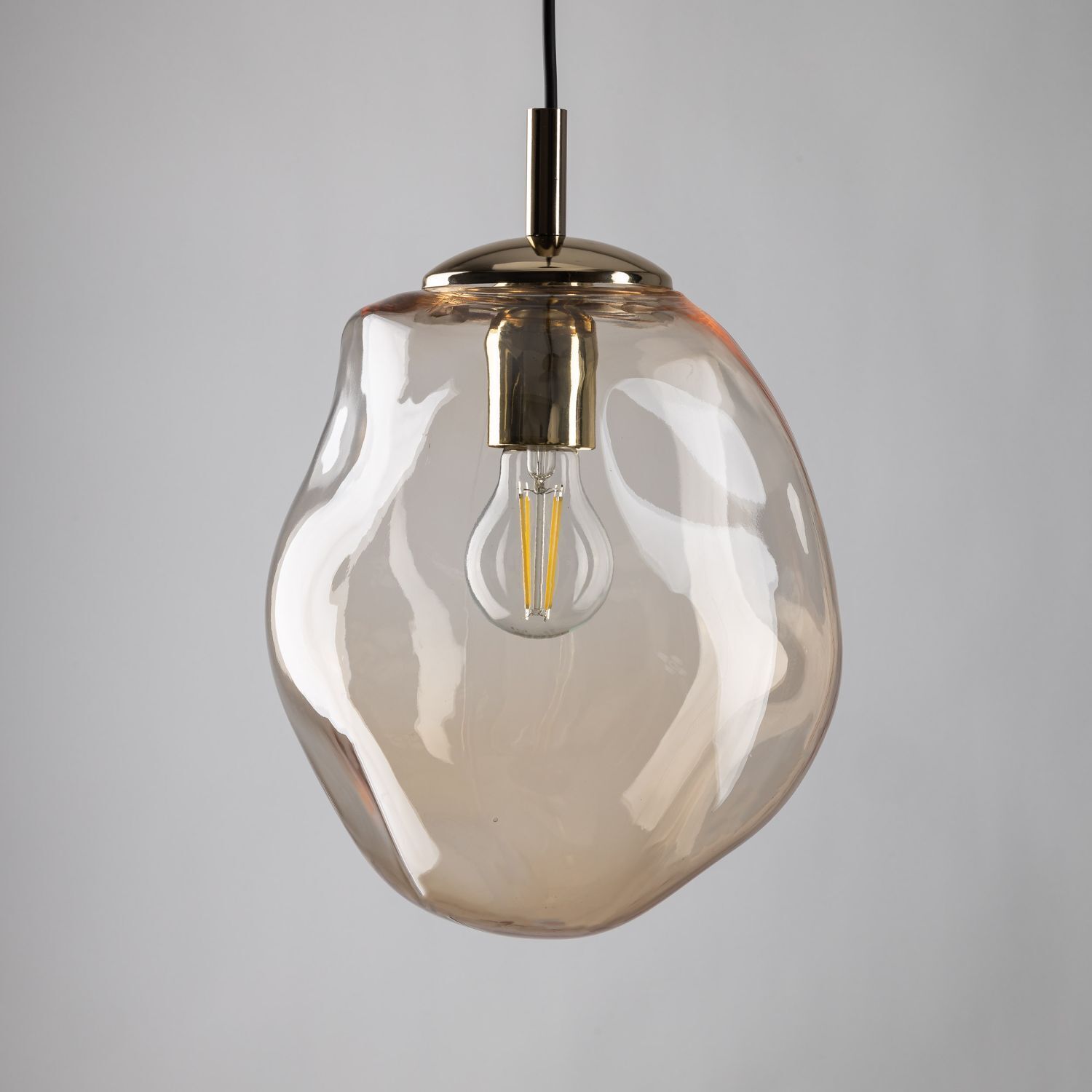 Lampe à suspendre verre fumé E27 L : 25 cm H : max. 175 cm Licht, Lampe, Flasche, Kosmetik, Parfüm