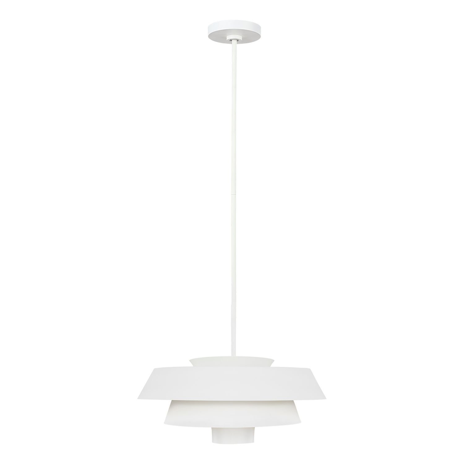 Lampe de plafond blanc acier Ø46cm Vintage Mid Century