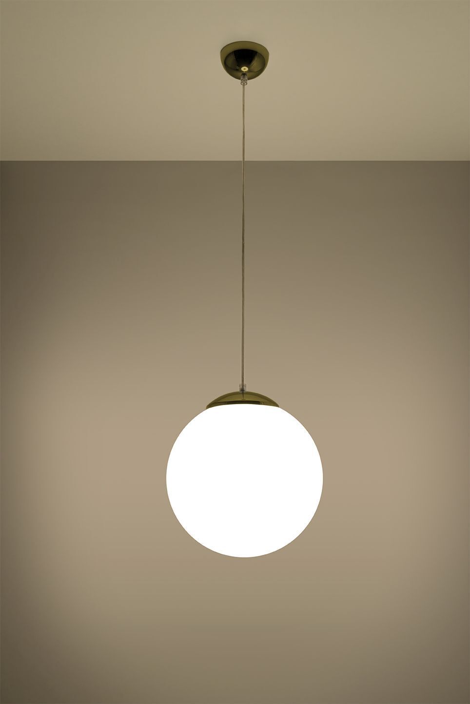 Suspension verre Boule Ø 30 cm E27 Blanc Or BIANCO