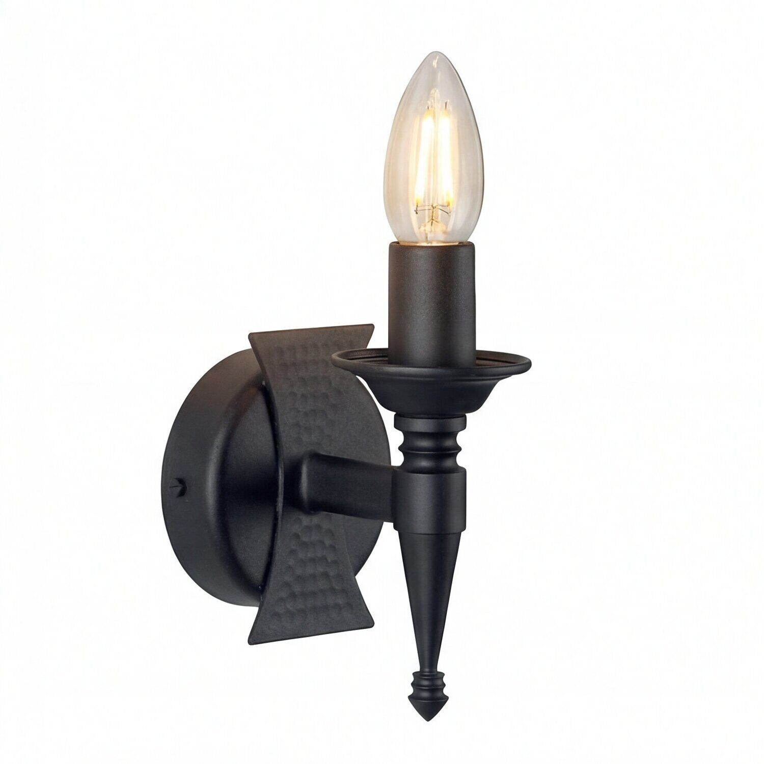 Wand-Licht, Wand-Sconce, Schwarz, Kerzenstil, Glühbirnenhalter