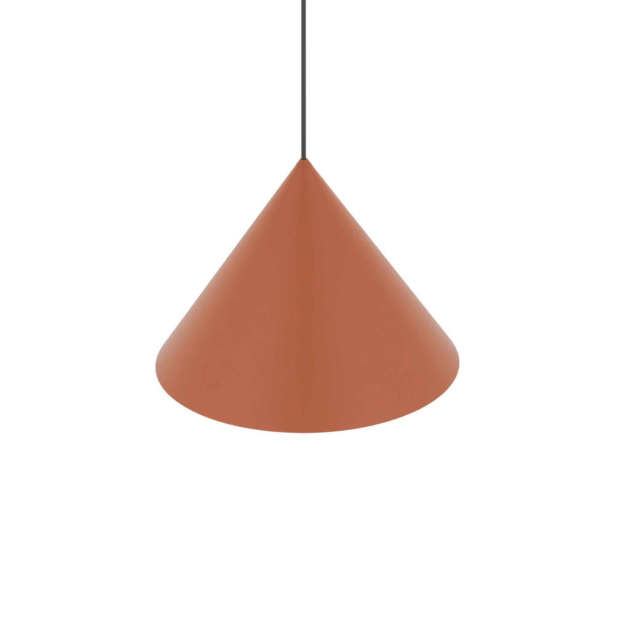Stilvolle Pendelleuchte Metall GU10 Ø35 cm Terrakotta Pendelleuchte, Hängeleuchte, Kegelform, terracotta, Kabel