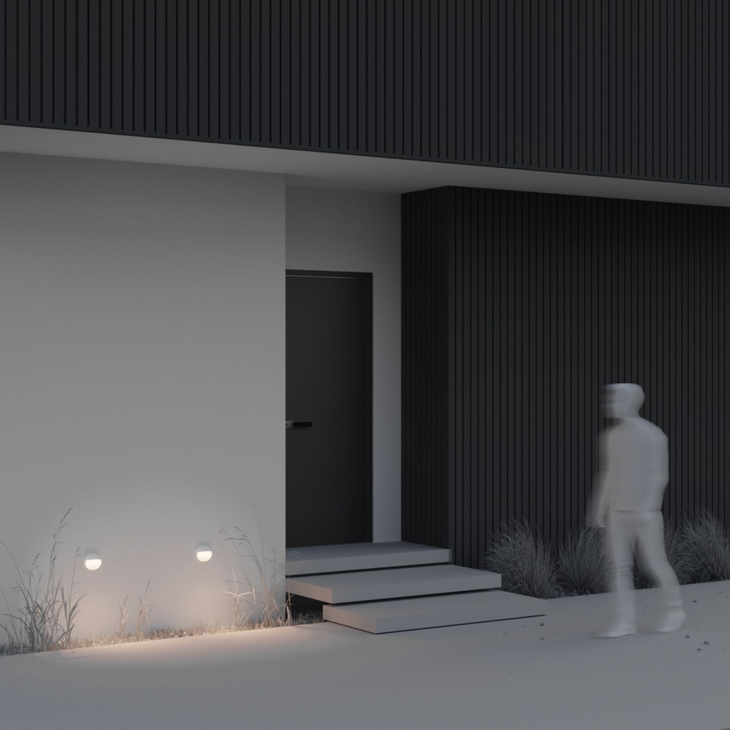 Applique murale extérieure LED Aluminium D : 12 cm rond IP54 Blanc Innenarchitektur, Erwachsene, Männlich, Mann, Person