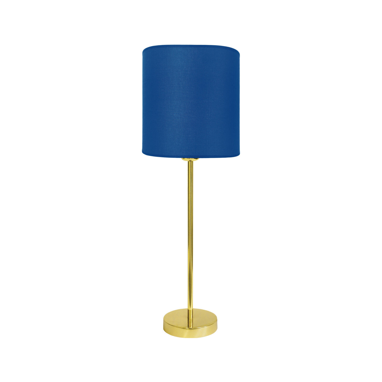 Lampe de table 58,5 cm Ø 20 cm Tissu laiton bleu