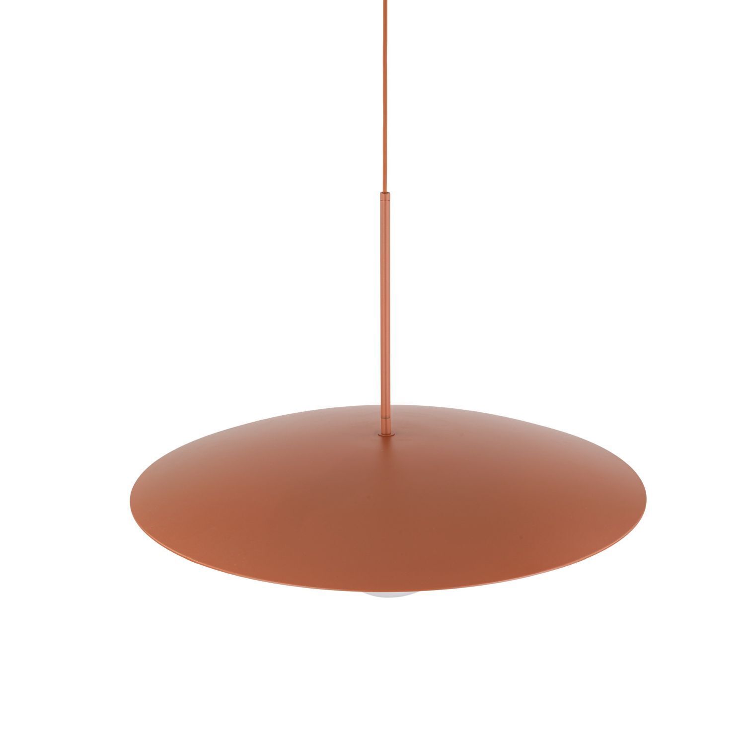Blendarme Lampe à suspendre rouge brique métal verre E27 Ø65 cm