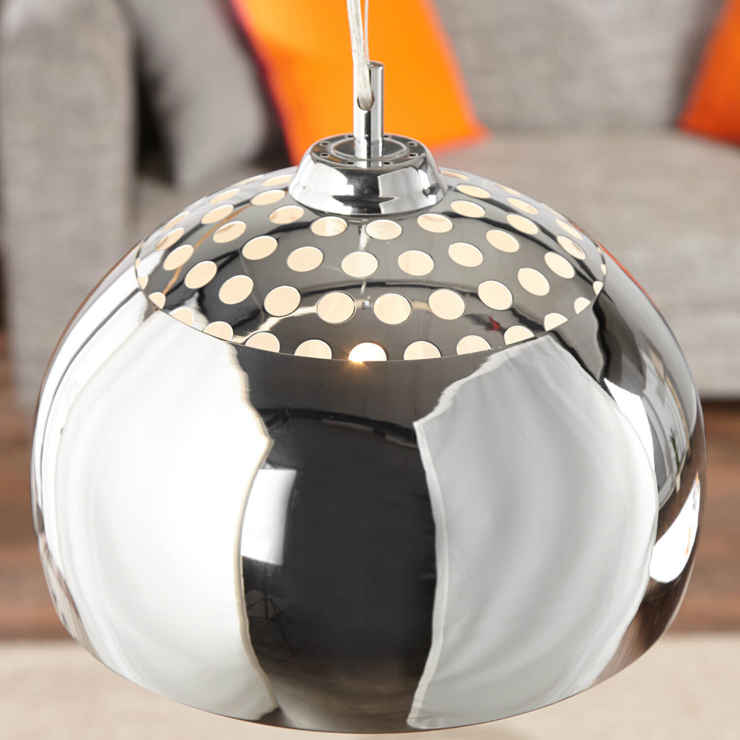 Lampe à suspendre Ø35cm rond rétro brillant Lampe, Kugel