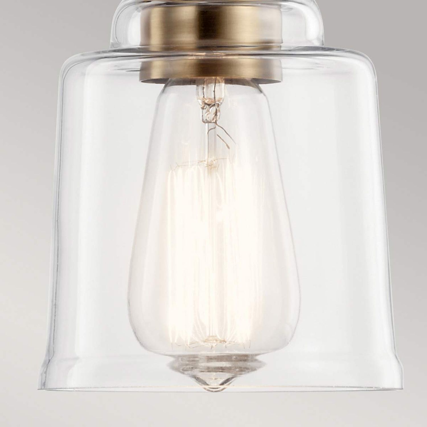 Suspension verre métal Ø 12,4 cm Vintage en laiton