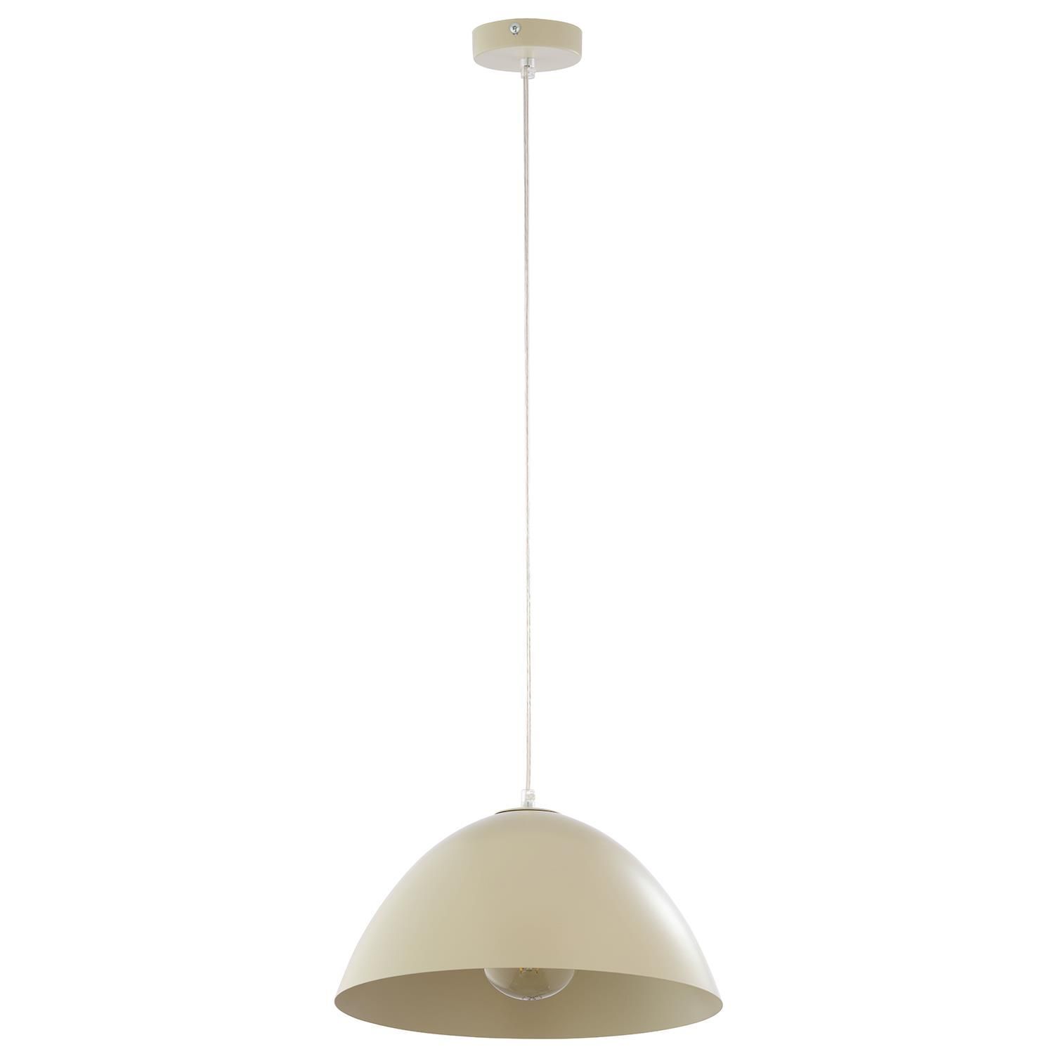 Lampe à suspendre Beige Métal E27 Moderne Ø33 cm rond