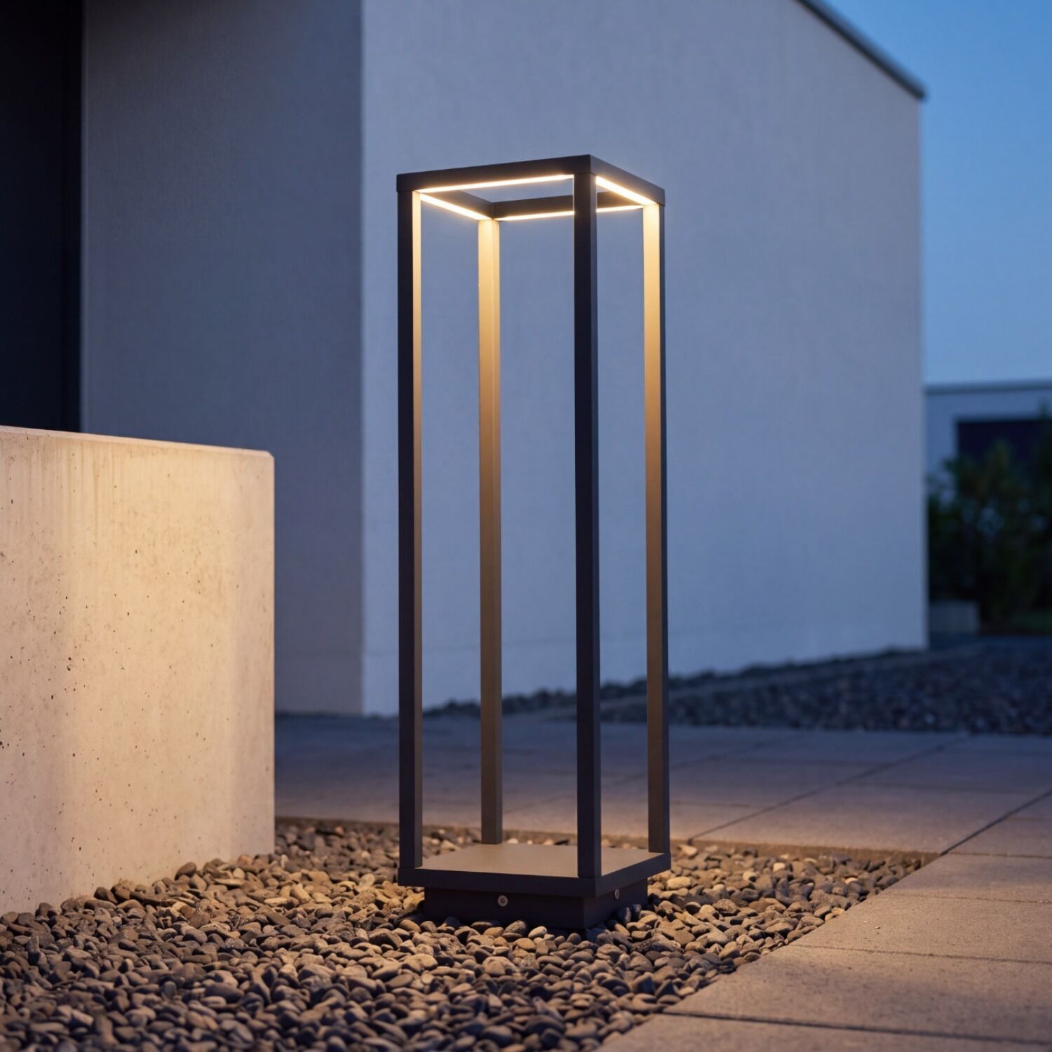 aussen-stehleuchte-wegeleuchte-gwenda-1-flammig-antrazith-modern-115-1-beleuchtung Gartenlampe, Standleuchte, Außenbeleuchtung, LED-Lampe, Metallrahmen