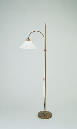 Confortable lampadaire berlinois laiton verre E27 160 cm