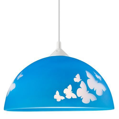 Lampe de chambre d'enfant THORLEY bleu rond fille