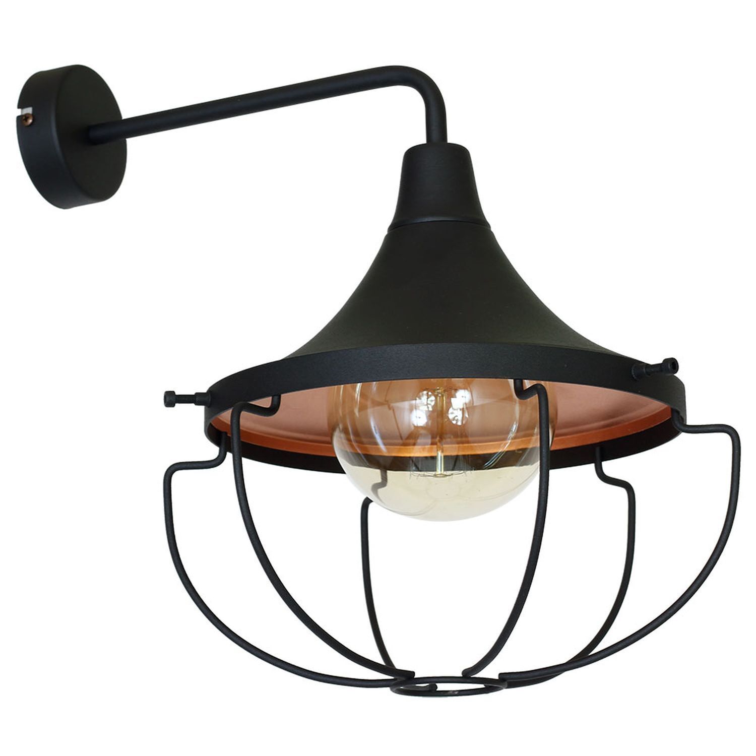 Applique noire cuivre DANTON luminaire industriel