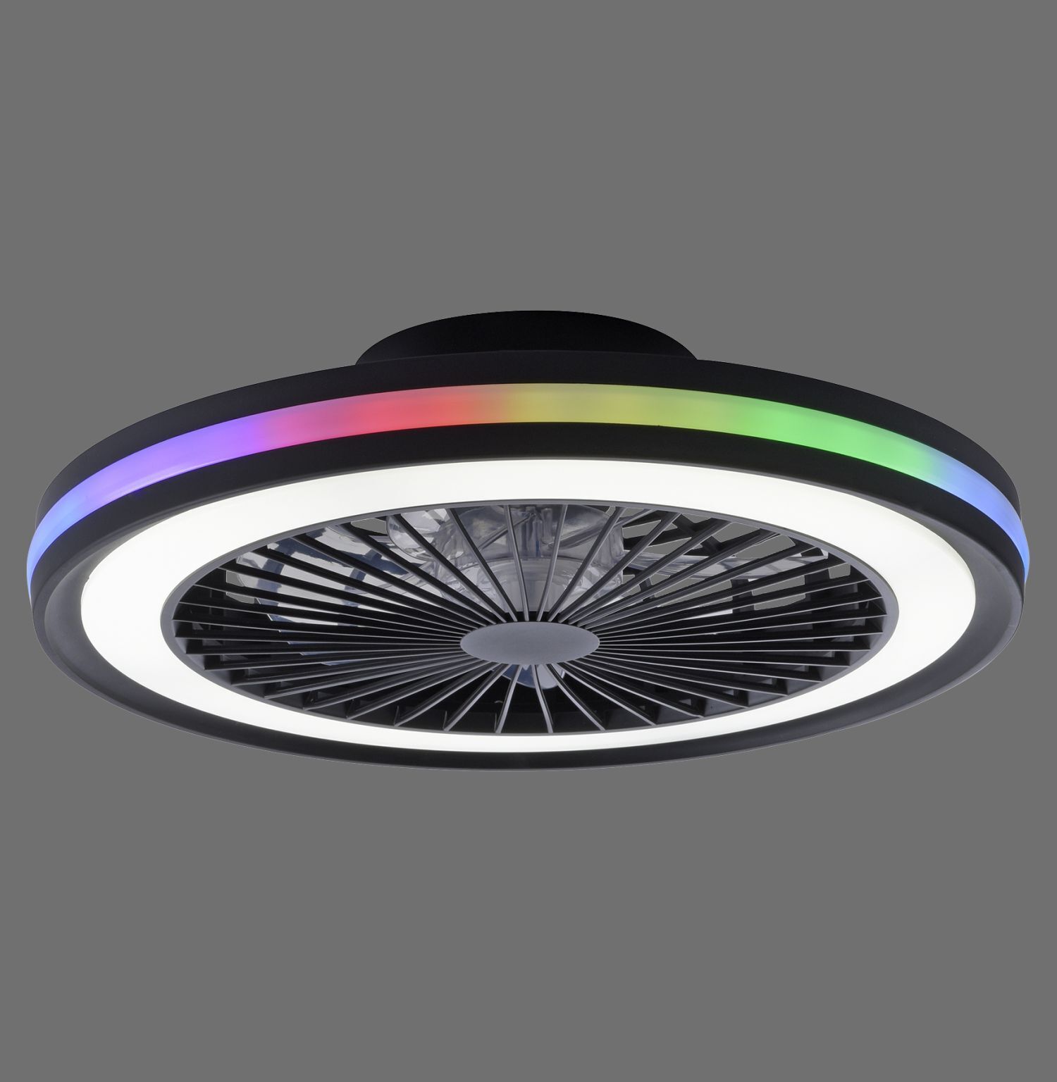 Lampe de plafonnier LED Ventilateur Télécommande RGB dimmable Deckenleuchte